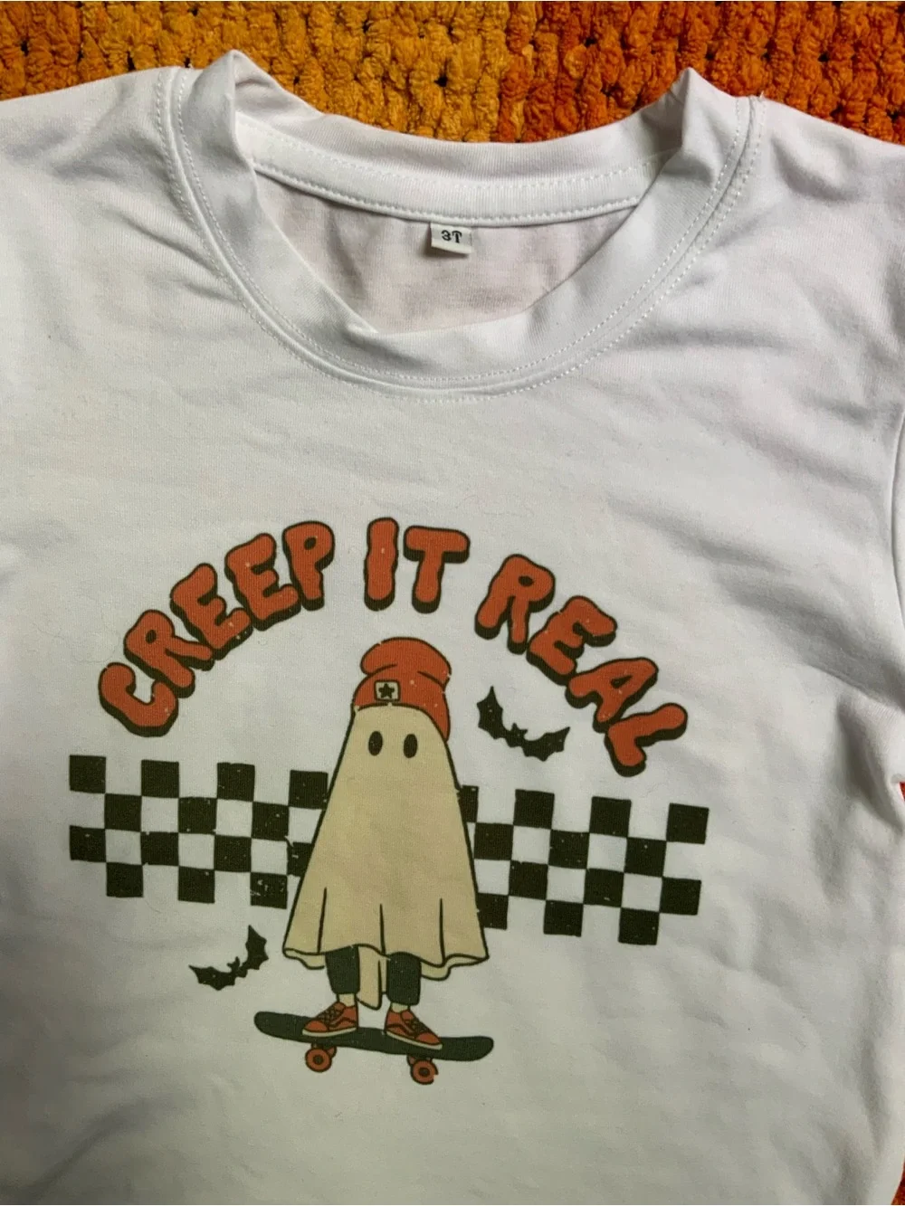 Kids' White 'Creep It Real' Graphic T-Shirt